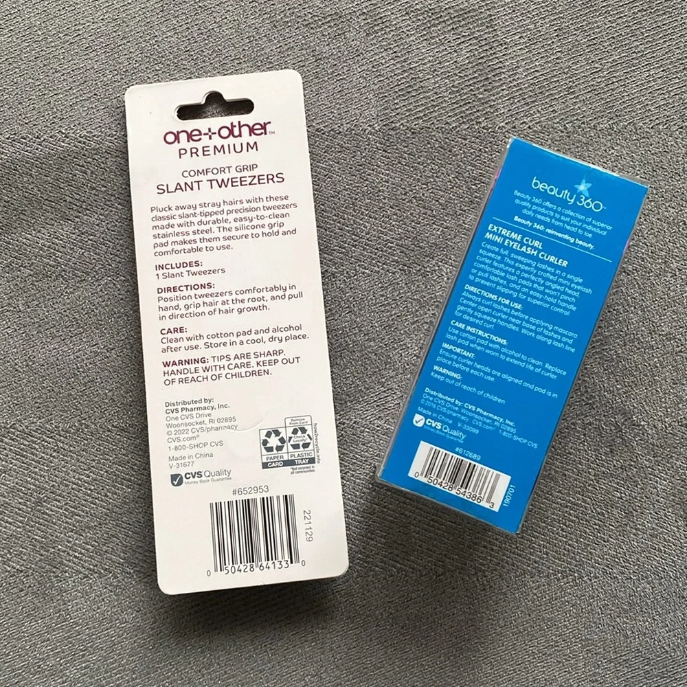 Beauty 360 Extreme Curl Eyelash Curler and Slant Tweezers